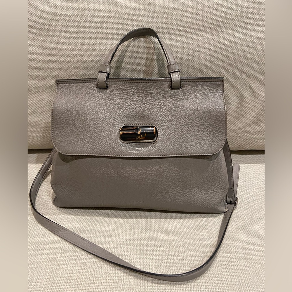Gucci Daily Bamboo All Leather Bag